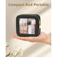 thumbnail image 2 of Bolsa de maquillaje Soimeat, transparente, portátil, de viaje, impermeable, negra, 2 of 7