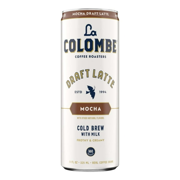 Pack of 2 La Colombe Coffee Mocha Cold Brew Draft Latte Can, 11 fl oz (Package May Vary)