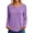 Purple, variant on Bmisegm Long Sleeve Tops for Women V Neck Casual Blouse Loose Fit Solid Color Tops Everyday Womens Tops Yellow XL