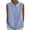 Sky Blue, variant on Staron Women Linen Collared Sleeveless Blouse Summer Casual Loose Fit Vacation Beach Travel Top, Orange S