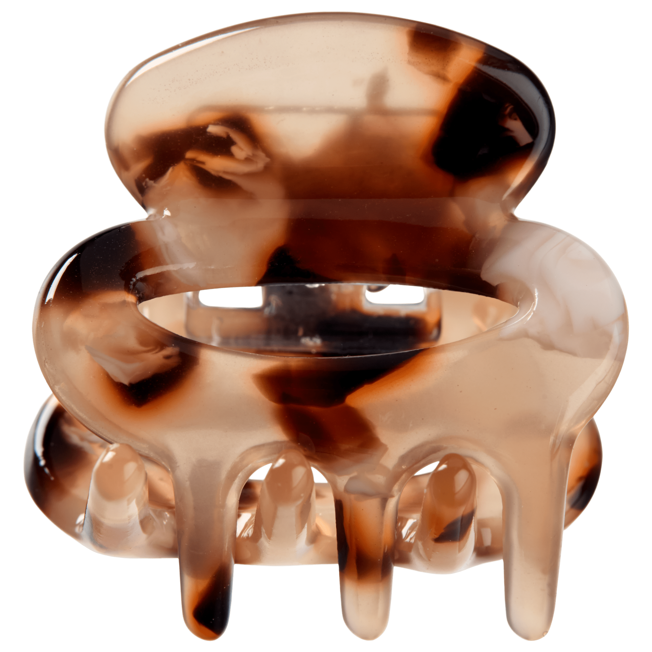 Scunci Luxe by Conair Mini Claw Clips, Marble & Neutral Tone Hair Clips, 5 Count