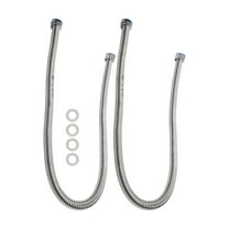 yaaqii 2pc 3/4 inch 1 m Flexible Stainless Steel Corrugated Water Heat Connector Hose