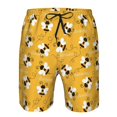 thumbnail image 3 of Zufioo Cute Bee Butterfly Yelllow for Men's Casual Beach Shorts, Sports Fitness Quick-drying Drawstring Shorts with Pockets for Home Wear-XX-Large, 3 of 6