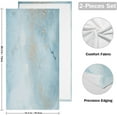thumbnail image 2 of Abstract Ocean Marble Hand Towels 2 PCS, Golden Sliver Kitchen Towel Ultra Soft and Highly Absorbent,Decorative Fingertip Face Towel for Bathroom Hotel, 28.3"x14.4", 2 of 5