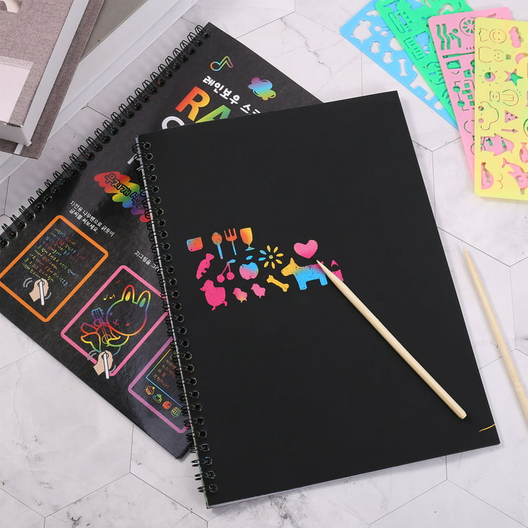 Art Bundle Kids Stationery Notebook Sketch Scratch Paper  Note Drawing Book-Set of 4 - Paper Notebook