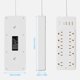 thumbnail image 2 of Cshidworld Surge Protector Regleta, 10 Tomacorrientes con 4 Puertos USB, 2 USB-C, Cable de Extensión de 4 Pies, 1875W/15A, 1700J, para Escritorio de Oficina en Casa, Blanco, 2 of 7