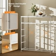 thumbnail image 3 of YILQQPER 12 Drawer Fabric Dresser Accent White Dresser Chest Storage Organizer for Bedroom with WoodBoard and Artificial Leather for Living Room, Hallway, Entryway, Closet, Nursery, Kids Bedroom, 3 of 7