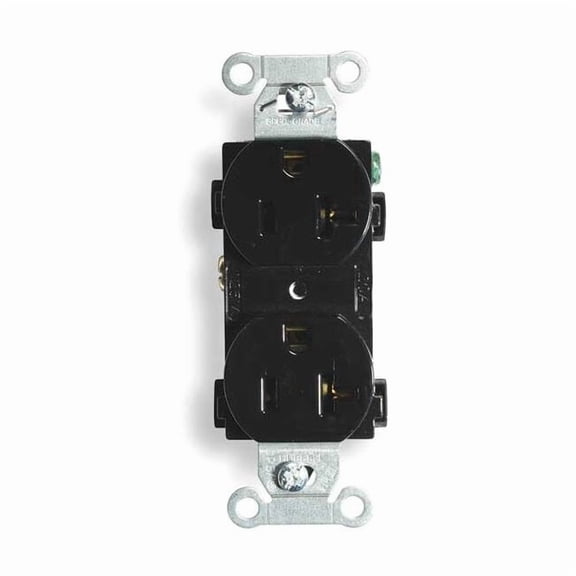 Hubbell Wiring Device-Kellems Black Receptacle