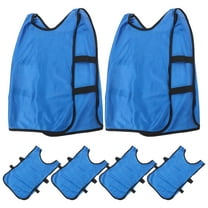 SWETRACE Football Pinnies Training Waistcoat Polyester 6Pcs Blue