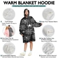 thumbnail image 5 of Wearable Oversized Blanket,Halloween White Spider Webs and Spiders Pattern Wearable Blanket Hoodie for Adults,Cozy Hooded Blankets with Super Pockets,Super Warm Fuzzy Pullover for Women & Men, 5 of 6