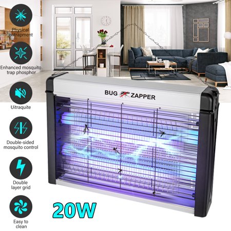 MDHAND Electric Bug Zapper, 20W Mosquito Insect Light, Light-Emitting Flying Insect Trap for Indoor