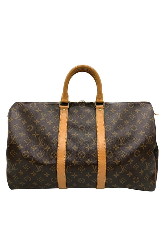 Pre-Owned Louis Vuitton Keepall 45 Boston Bag, Monogram Canvas, M41428, Brown, SP0962