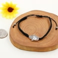 thumbnail image 7 of Letter I Hand of Fatima Bracelet Hamsa Hand Evil Eye Lucky Charm Protection Bracelet Braided String AdjustableY3791-I, 7 of 7