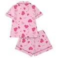 thumbnail image 4 of WCJM Plus Size Pajamas for Women Set Women's Button Thin Soft Short Sleeve Shorts Set Two-Piece Set Women's Shorts Suit, 4 of 6