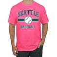 thumbnail image 1 of Wild Bobby City of Seattle Baseball Fantasy Fan Sports Men's T-Shirt, Neon Pink, 5X-Large, 1 of 6