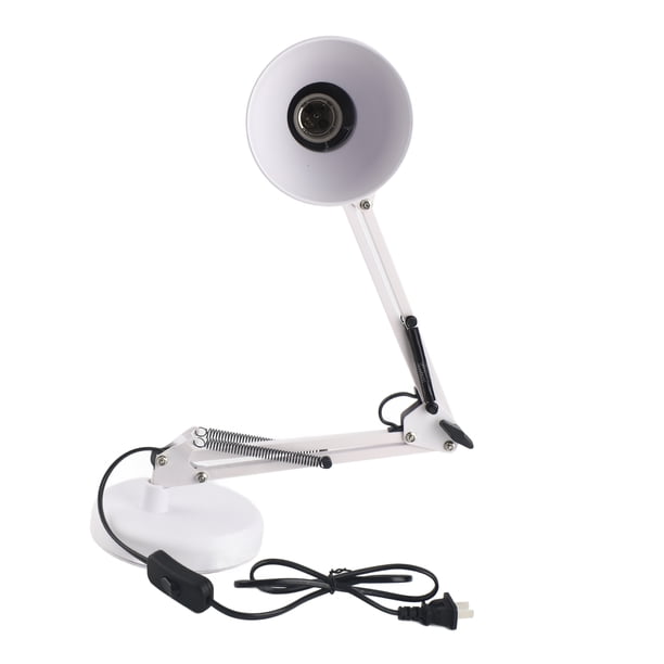 M Buder Lámpara de Escritorio Plegable LED con Clip para Lectura Trabajo y Cuidado de los Ojos Diseño Moderno Altura 60 cm (23.6 inches) y Cable de 1.2 m Blanco