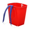 thumbnail image 2 of Cesta trasera para almacenar frutas, cubo de agua ligero con correas para los hombros para ir de compras, recoger setas, pescar al aire libre Rojo, 2 of 8