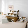 thumbnail image 5 of Feelyou Vintage Checkered Bedding Comforter Set 7 Pieces, Abstract Geometric Full Bedding Set, Hexagon Gingham Reversible Fitted Sheet Flat Sheet, Luxury Bedroom Decor, 5 of 7