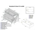 thumbnail image 3 of Woodland Staircase Bunk Bed Twin over Full with 2 Urban Bed Drawers in White, 3 of 7