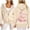 Beige, variant on Beach Hoodies for Women Cute Oversized Meet Me At The Ocean Casual Travel Pullover Trendy Preppy Y2K Long Sleeve Beachwear White