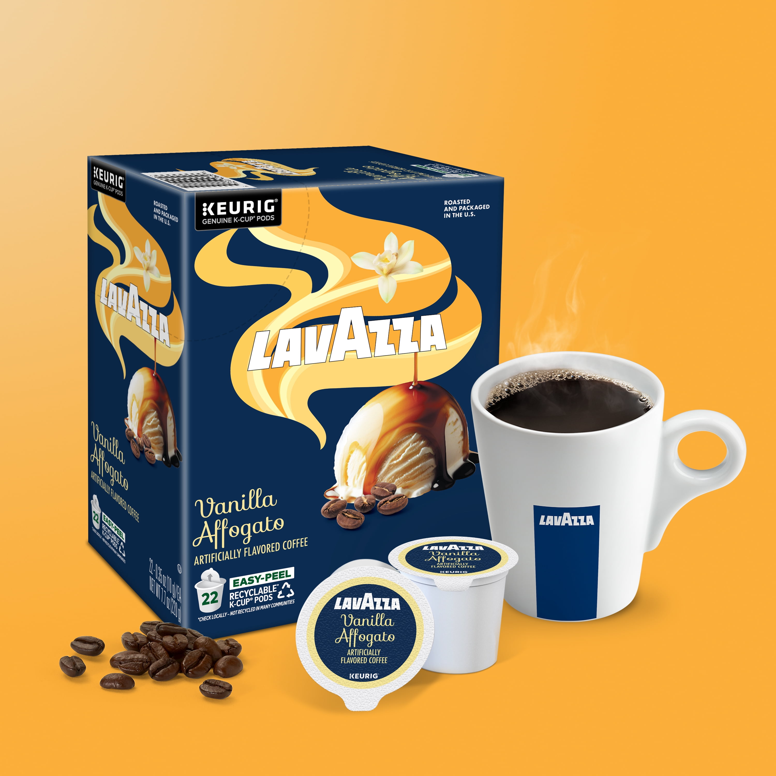 Lavazza Vanilla Affogato Keurig K-Cup® Pods, Light-Medium Roast, 100% Arabica (88 Pods)