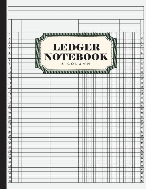 Ledger Notebook 3 Column Ledger Record Book, Account Book Ledger for