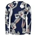 thumbnail image 3 of Bugs Bunny Looney Tunes Men's Graphic T Shirts Long Sleeve Printed Tee Tops Autumn Casual T-Shirt Fall Clothes L, 3 of 6