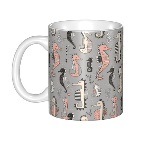

Ceramic Mug Funny Coffee Milk Tea Mug Cup Funny Seahorses Cup