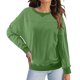 thumbnail image 1 of Puntoco Sudaderas casuales de color sólido para mujer, cuello redondo, manga larga, ligeras, sueltas Puntoco Puntoco-1478, 1 of 8