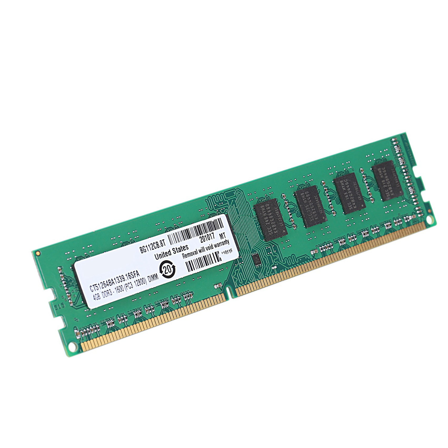 2X DDR3 4GB Memory Ram PC3-12800 1.5V 1600Mhz 240 Pin Desktop Memory DIMM Unbuffered and Non-ECC for Motherboard