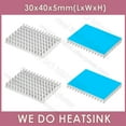 thumbnail image 3 of 30*40*5mm Sans Ou avec Coussinet Thermique Aluminium Refroidisseur de Dissipateur Thermique Radiateur Refroidissement pour Raspberry Pi 4 Modèle B CPU Bleu avec Coussinet 2 Pcs, 3 of 6
