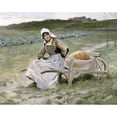 thumbnail image 3 of Pearce, Charles Sprague 14x12 Black Modern Framed Museum Art Print Titled - Brittany Farm Girl, 3 of 5