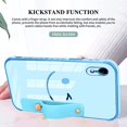 thumbnail image 5 of Compatible with iPhone XR Case with Smiley Face Pattern,Soft TPU Cute Plating Wristband Holder Case Camera Lens Protection Side Small Pattern Shockproof Wrist Strap Case Women Girls-Sky Blue, 5 of 14