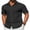 Black, variant on COOFANDY Men' Cotton Shirts Short Sleeve Casual Button Down Shirts Summer Beach Wedding Shirts