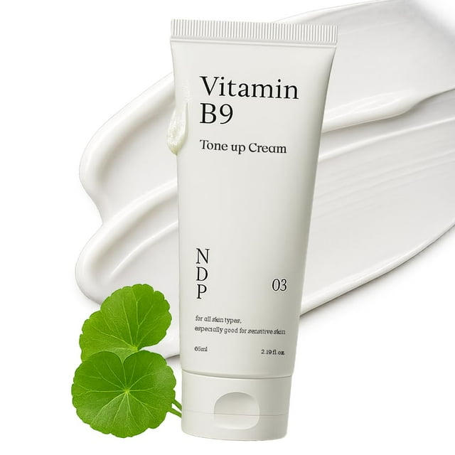 NDP Crème Tonifiante à la Vitamine B9 Sans Silicone pour le Visage, Minimisant les Pores, Extrait Pur de Cica 95, Formule Respirante pour la Peau, Crème Légère pour la Peau, KBeauty Propre 65ml 219 Fl Oz