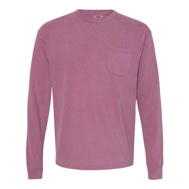Camiseta con bolsillo de manga larga para hombre Colores Confort C4410 Berry L
