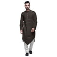 thumbnail image 1 of Atasi Printed Long Sleeve Kurta For Men Mandarin Collar Ethnic Long Kurta For Boys, 1 of 1