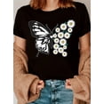 thumbnail image 1 of T-Shirt Rétro à Col Rond Manches Courtes Imprimé Géométrique pour Femmes, 100 % Polyester, Lavable en Machine, Décontracté, Fête des Pères, Fête des Mères, Nouvel An, Festival de Printemps, Saint-Valentin, Fête de l'Indépendance, 1 of 6