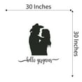 thumbnail image 4 of Hello Gorgeous Pretty Cowboy Cowgirl Love Kisses Hugs Roping Horse Chaps Rodeo Horse Pony Bull Steer Stallion Roper Holiday Gift Decorating Ideas Bedroom Wall Decal Sticker - Size: 30 In X 30 In, 4 of 5