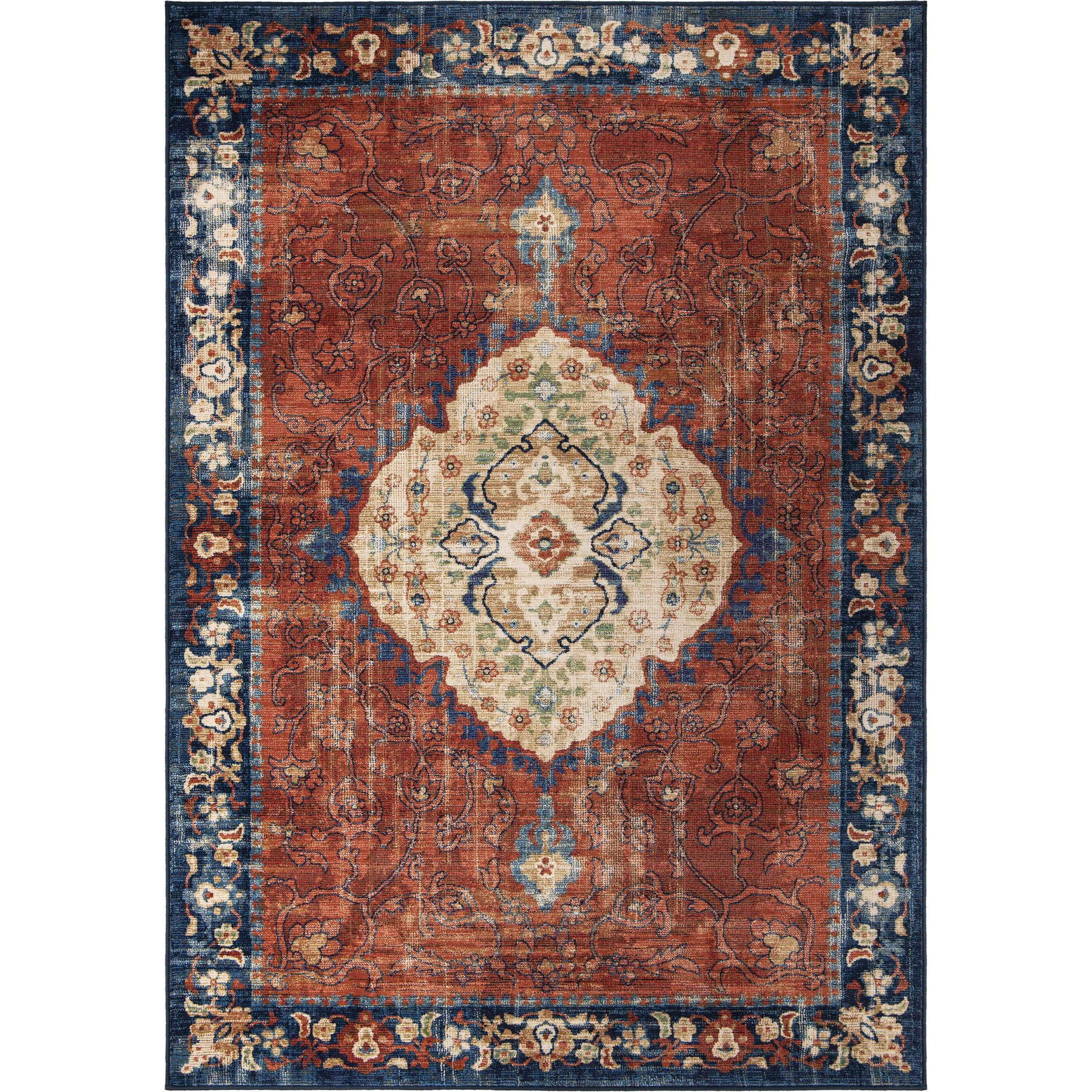 63" X 90" X 0'.24" Red Polypropylene Area Rug