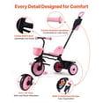 thumbnail image 5 of VEVOR Toddler Tricycle & Stroller for 18 Months to 5 Year Old, Kids Trike with Parent Push Handle, Adjustable Seat & Storage for Outdoor Play, Tricycle for Toddlers, Birthday Toy for Boys and Girls, 5 of 9