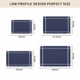 thumbnail image 4 of Pure Dark Blue Door Mat Indoor Outdoor, Simple Solid Color Non Slip Welcome Mat with Rubber Backing, Absorbent Fabric Front Door Mats Entryway Rug for Home Patio Entrance 24"x36", 4 of 8