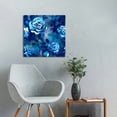 thumbnail image 2 of JEUXUS Wall Art Canvas Blue Rose Painting Flower Wall Art Pictures For Bedroom Living Room Home Decor Artworks, 2 of 4