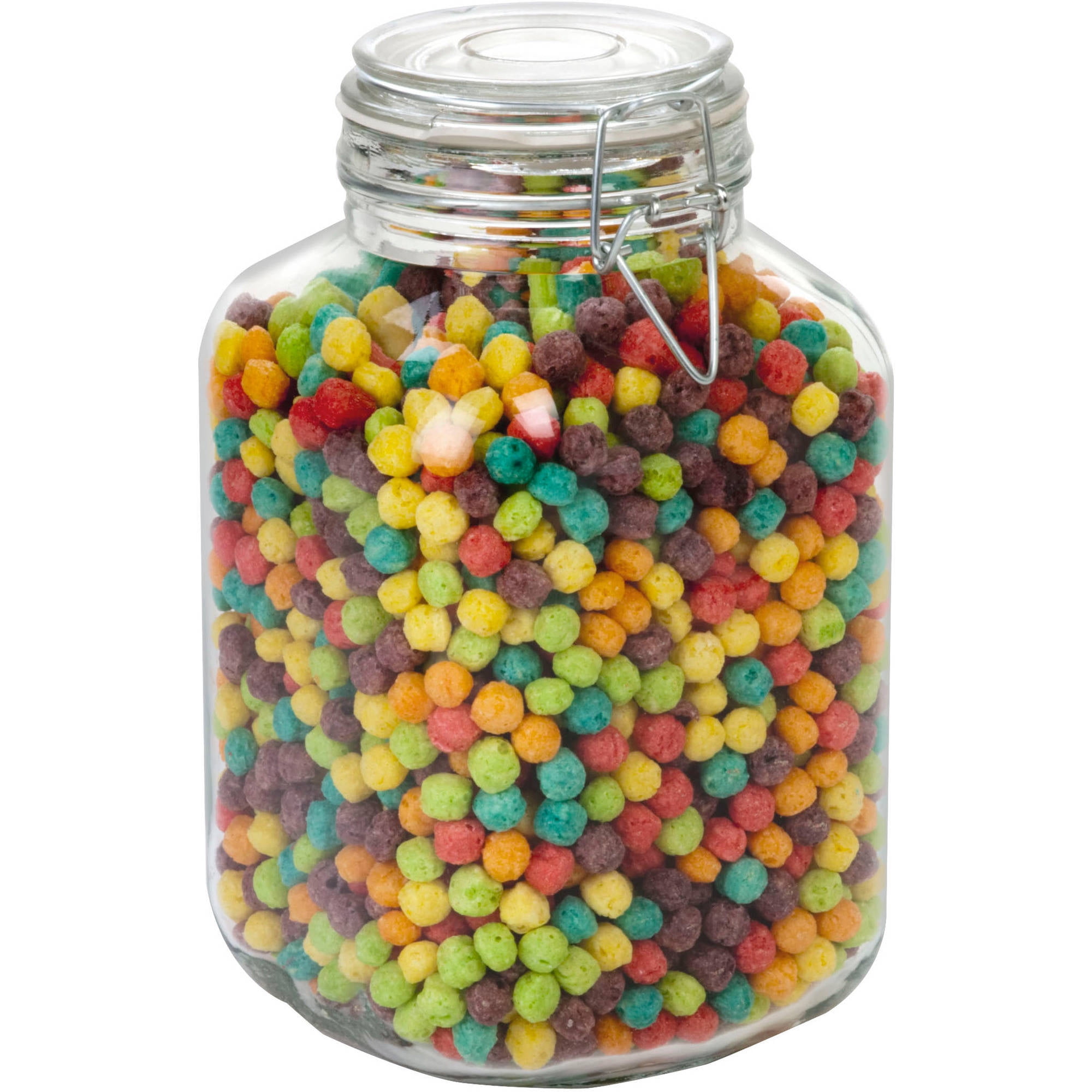 Mainstays Kitchen Storage 106 OZ Clear Glass Lock Lid Jar - Walmart.com