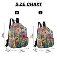 thumbnail image 2 of FORMRS Mini Backpack Purse for Women Travel Daypack Casual Shoulder Bag, Orange Colorful Flowers, 2 of 7