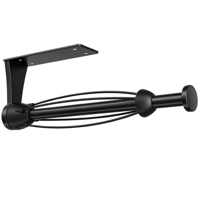 Soporte para toallas de papel AKAAYUKO, soporte de pared para debajo del armario, negro