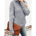thumbnail image 3 of EGNMCR Pull Col Roulé pour Femmes, Mode Décontractée Col Roulé Manches Longues Pull, 3 of 9