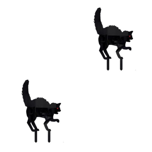 Yuarrent Black Transform Yard In Haunted Haven With Cat Silhouette Yard Signs Silhouette Spooky Cat A 2Conjunto