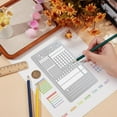 thumbnail image 2 of Journal Metal Stencils Wood Burning Week Calendar Stencils Stainless Steel Reusable Dot Planner Template Wood Carving Notebook Diary Stencil for Habit Tracker DIY Woods Engraving Painting Gray, 2 of 9