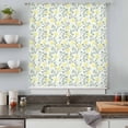 thumbnail image 4 of Yellow Spring Floral Semi Sheer Curtains Drapes for Living Room,Bedroom,French Doors Window 108 Inches Long,Flowers Leaves Pastoral Botanical Rod Pocket Chiffon Curtain Drapery Voile Draperies Panel, 4 of 8